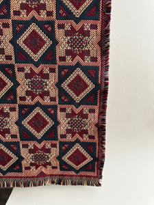 Vintage Fringed Table Runner (74"x13")