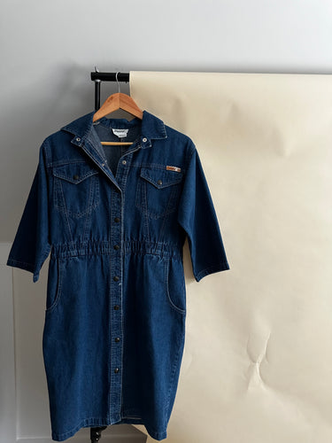 Vintage Denim Dress (Sized S)