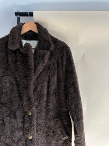 Vintage Faux Fur Brushed Coat (Sized S/M)